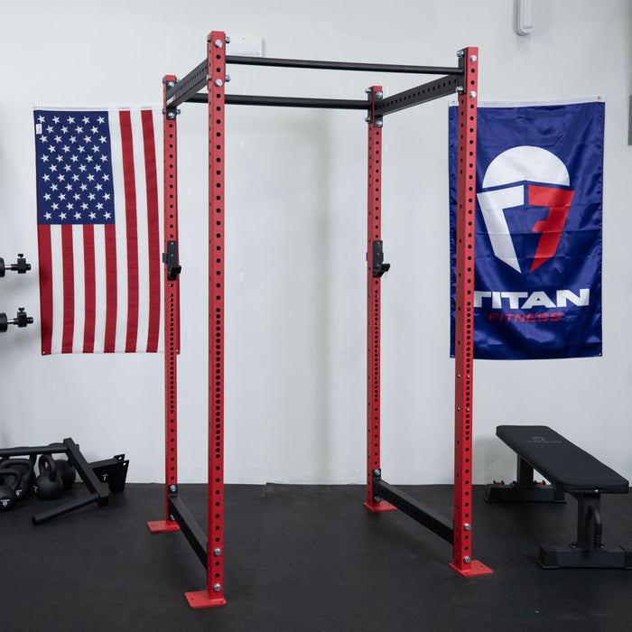 T-3 Series Power Rack | Red / No Weight Plate Holders