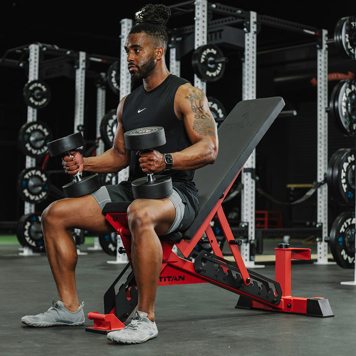 TITAN Series Adjustable Bench | Red