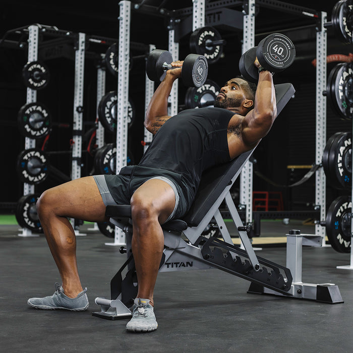 TITAN Series Adjustable Bench | Silver