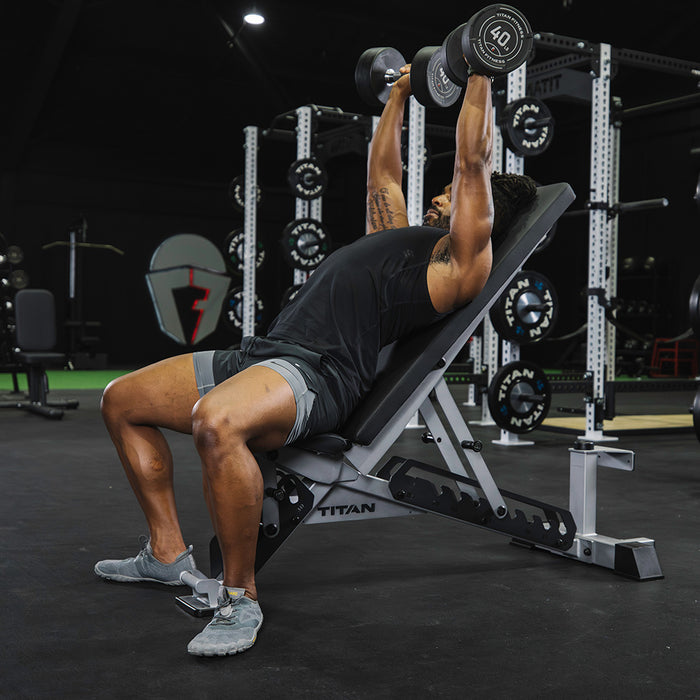 TITAN Series Adjustable Bench | Silver
