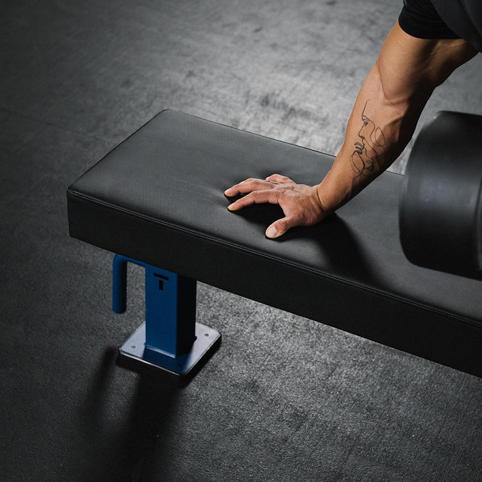 TITAN Series Single Post Flat Bench | Navy