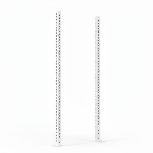 Scratch and Dent, Titan Series White Bolt Down Uprights | 2 Pack