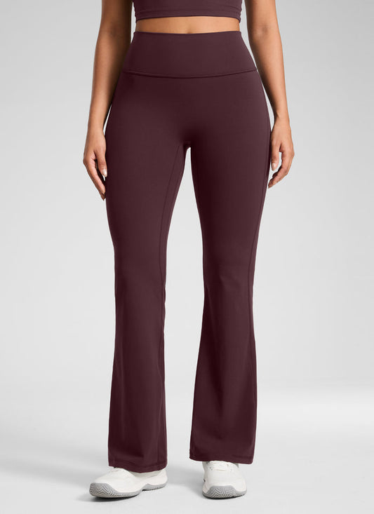 CRZ YOGA Women's Butterlift Hidden Scrunch Butt Flare Leggings 31" Ripe Plum
