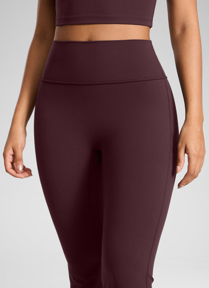 CRZ YOGA Women's Butterlift Hidden Scrunch Butt Flare Leggings 31" Ripe Plum