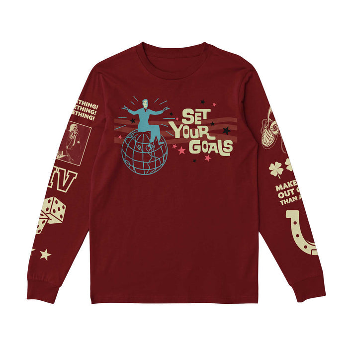 CIV Set Your Goals Maroon Long Sleeve front