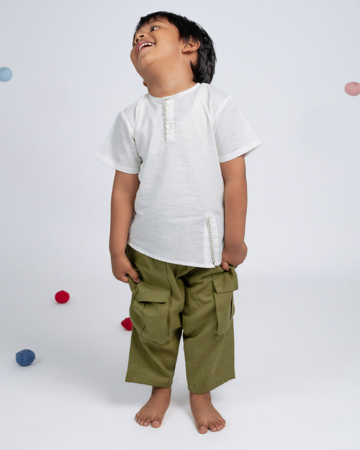 Signature Boy Shirt - White