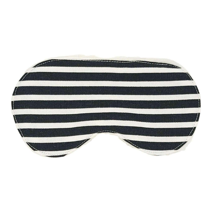 Sleep Mask - Black White Stripe (Cream Sherpa) by Little Man Originals