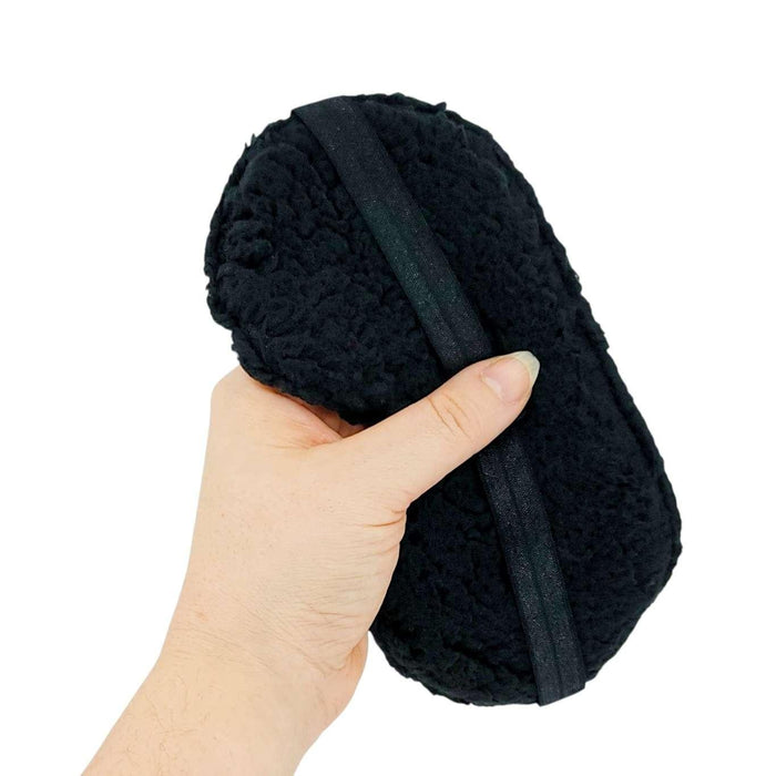 Sleep Mask - Buffalo Plaid (Black Sherpa) by Little Man Originals