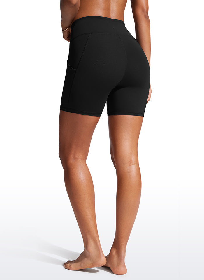 CRZ YOGA Women's Swim Board Shorts High Waisted Bathing Bottoms Black