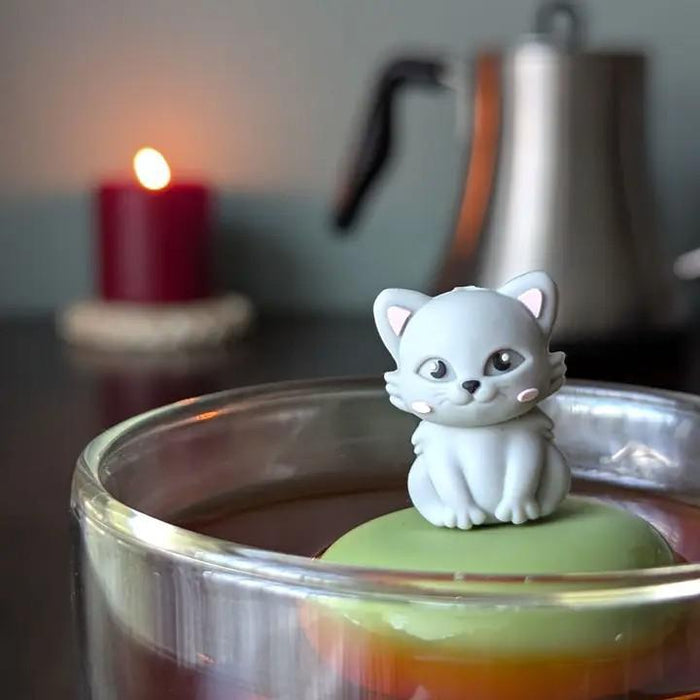 Tea Infuser - Grey Cat (Green Base) by Float2Infuse