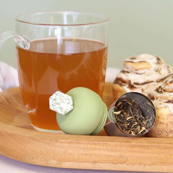 Tea Infuser - Leafy Cuboctahedron (Green Base) by Float2Infuse
