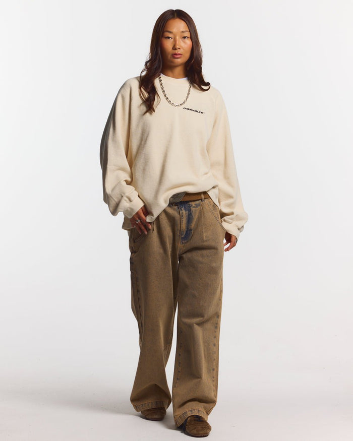 CAMO THERMAL LONGSLEEVE TEE WHITE - COLD CULTURE #woman