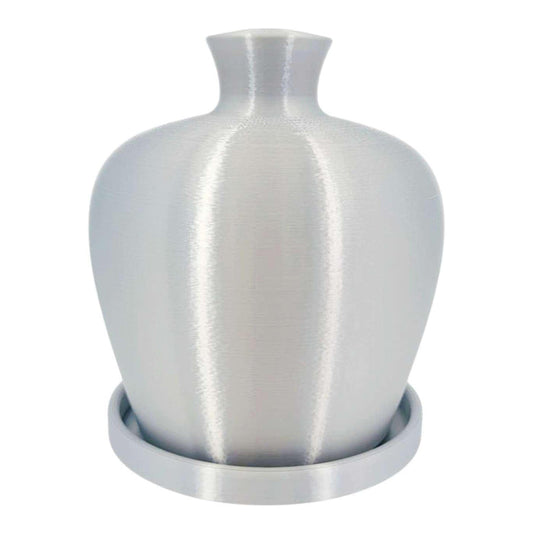 Thumb Pot - Smooth Water Bell with Drip Tray (Silver) by Rosebud Homegoods