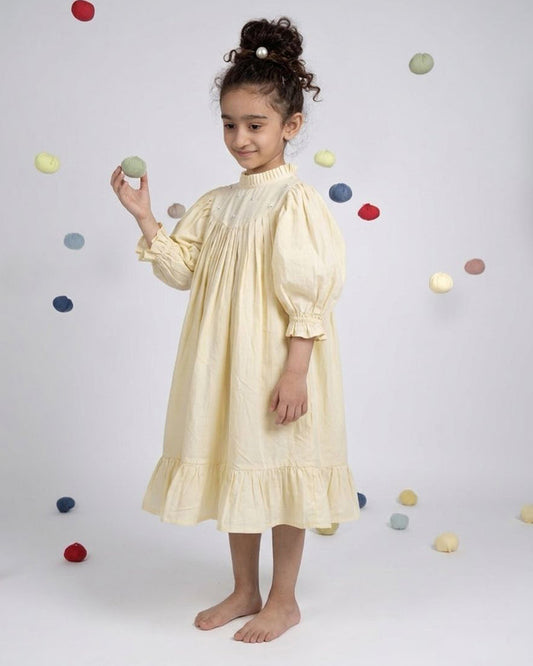 Tilly Dress - Lemon Yellow