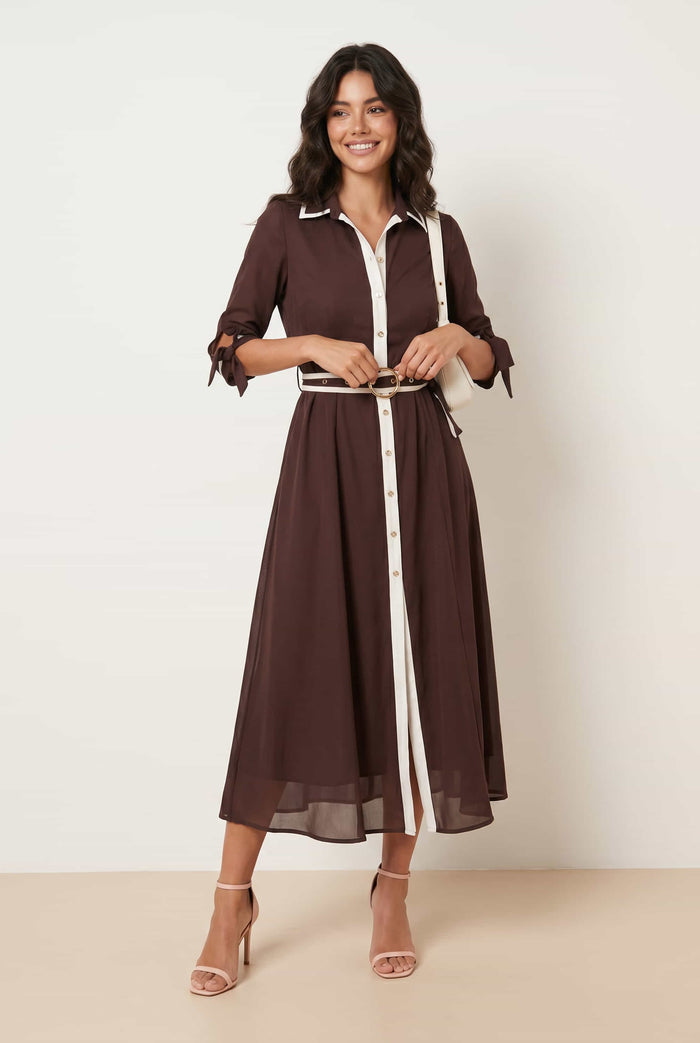 Tipped Daphne Dress
