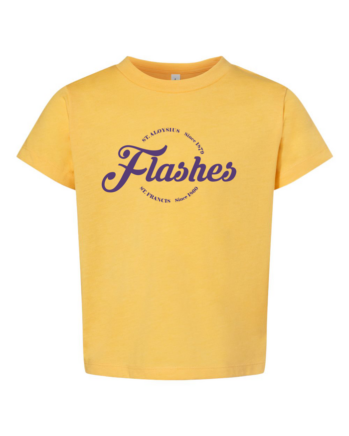 2T / Flashes Since Tee / Heather Yellow Gold