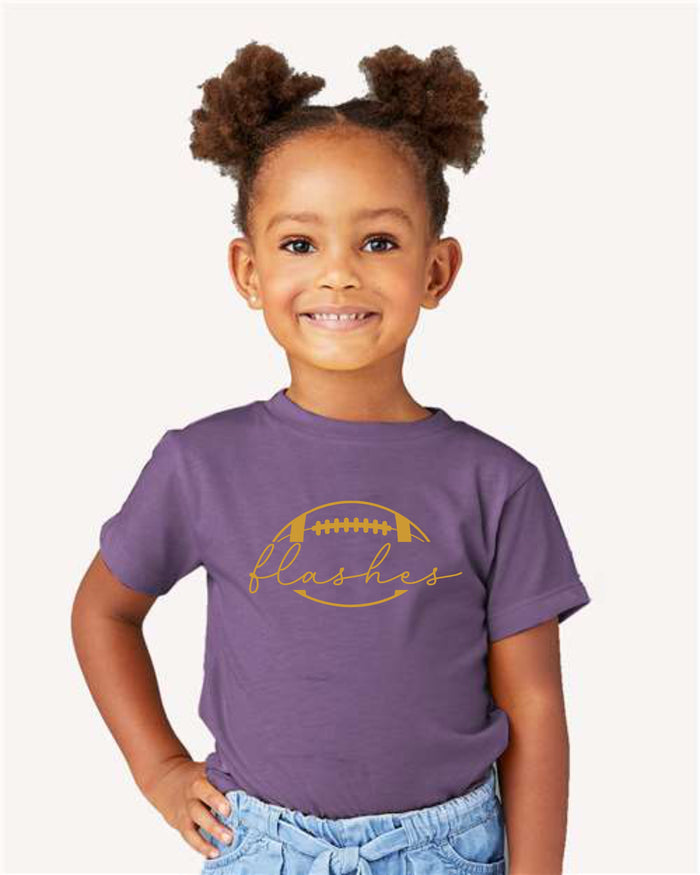 2T / Football Glitter Tee / Heather Team Purple
