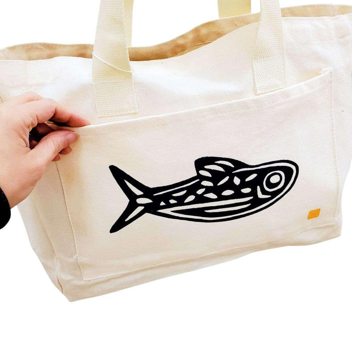 Tote - Big Fish 100% Cotton Canvas Tote by Kayan Pepper Co.