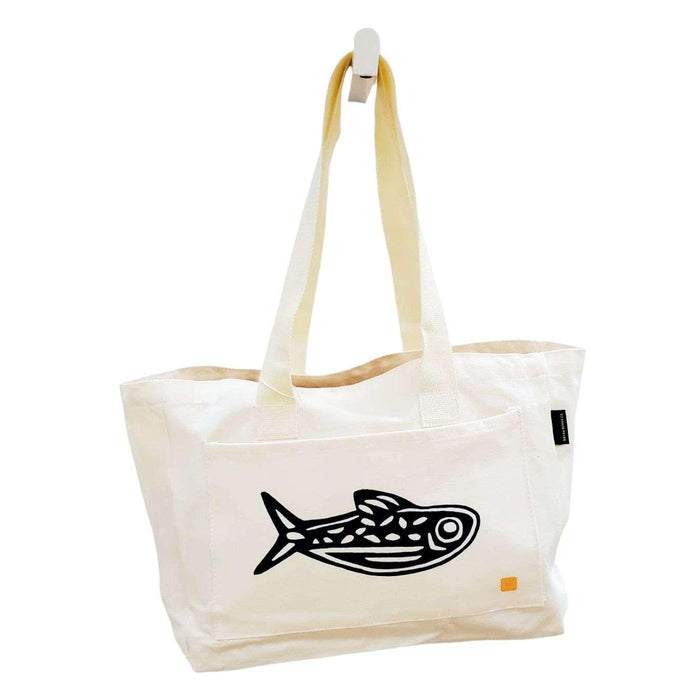 Tote - Big Fish 100% Cotton Canvas Tote by Kayan Pepper Co.