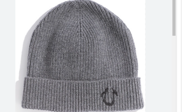 True Religion - Beanie - Charcoal - Clique Apparel