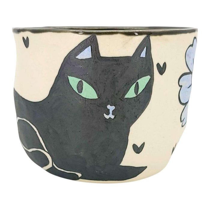 ER104B $92 - Dark Kitty Flowers Tumbler B