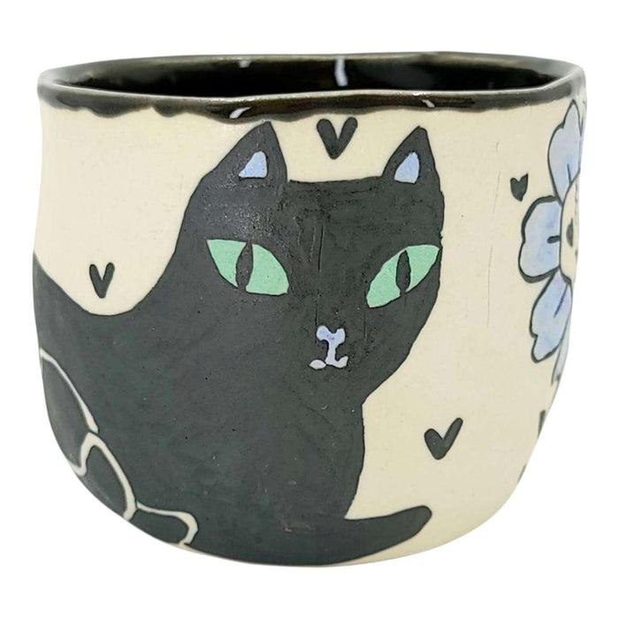 ER104D $92 - Dark Kitty Flowers Tumbler D