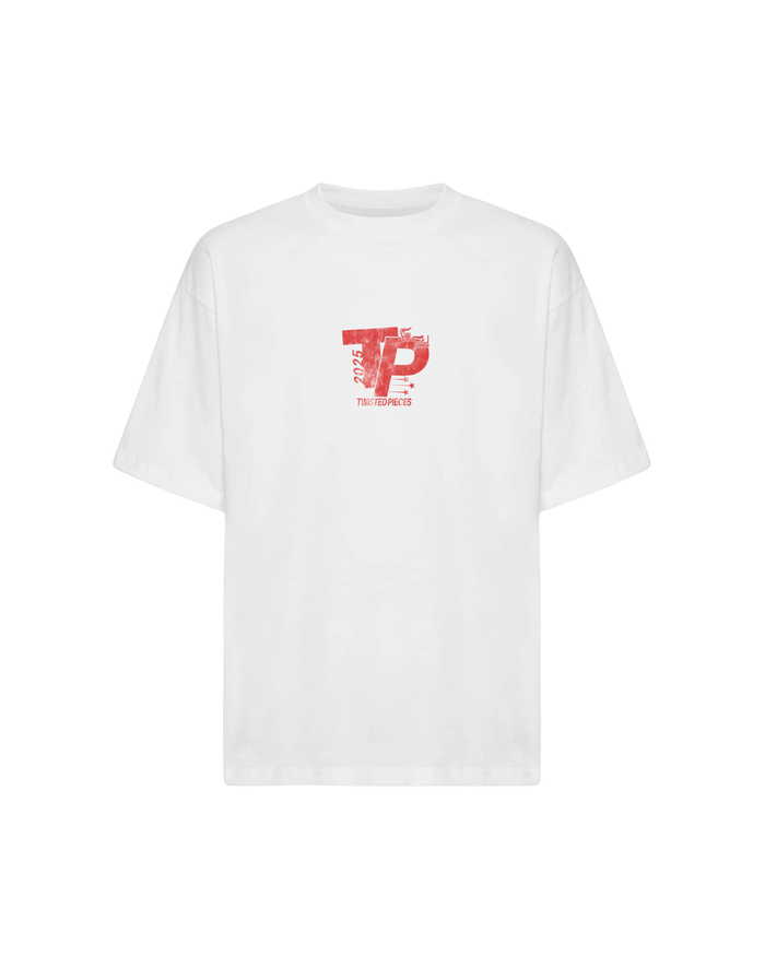 Twisted Pieces Pace Tee White