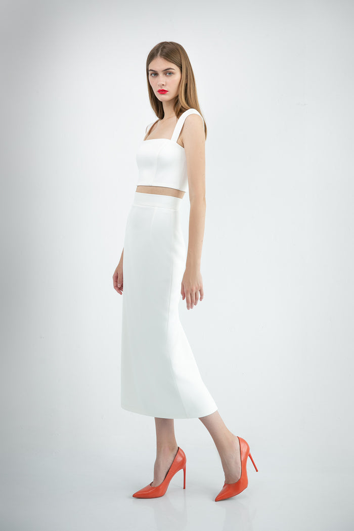 TWO PIECE CREPE WEDDING DRESS AI