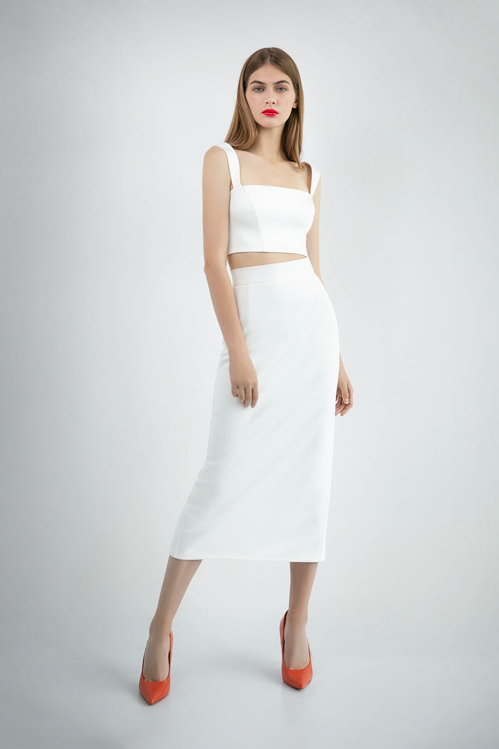 TWO PIECE CREPE WEDDING DRESS AI