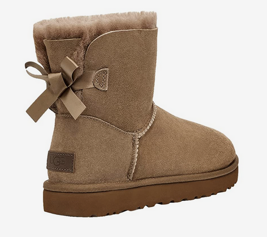 Ugg - Womens Mini Bailey Bow II Boot (Hickory) - Clique Apparel
