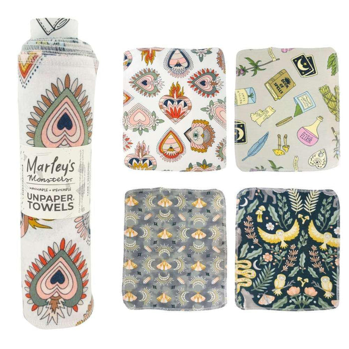 MLY117 $48 - Hearts Mix - Cotton Flannel UNpaper Towels