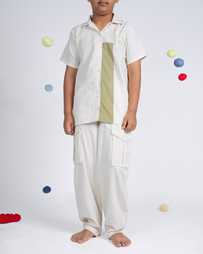 Urban Boy Co-ord Set - Beige Green