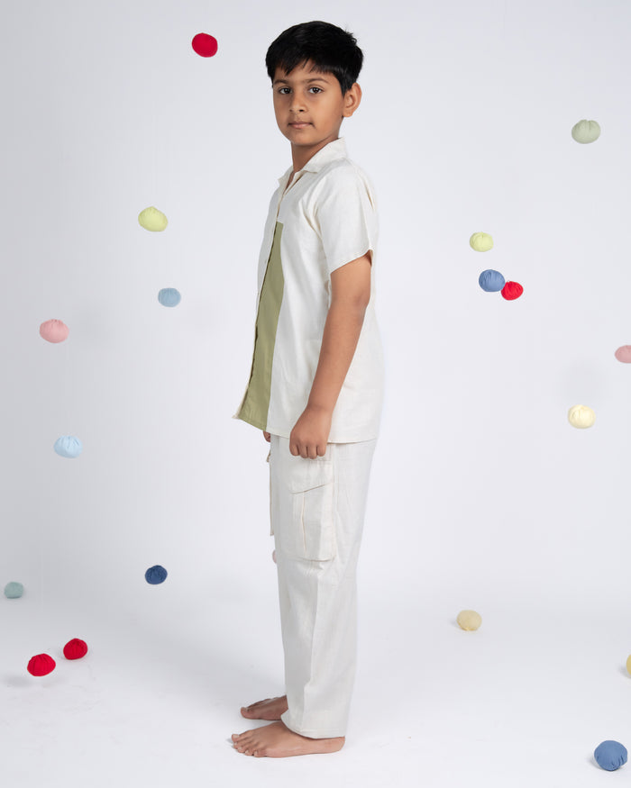 Urban Boy Shirt - Beige Green