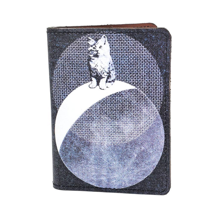 Vertical Leather Wallet - Kitty (Gray) by Backerton