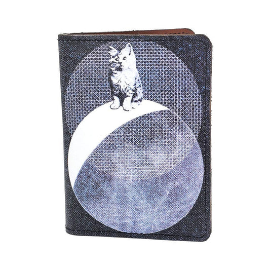 Vertical Leather Wallet - Kitty (Gray) by Backerton
