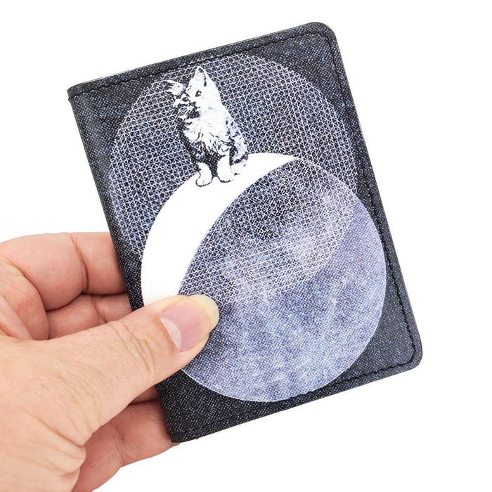 Vertical Leather Wallet - Kitty (Gray) by Backerton