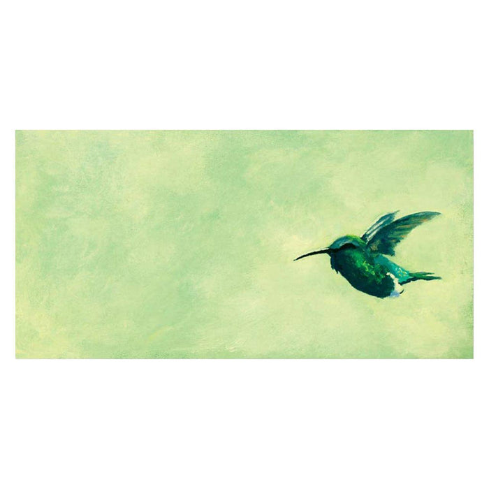 Wall Art - Hummingbird on 12in x 6in Wood Panel by The Mincing Mockingbird