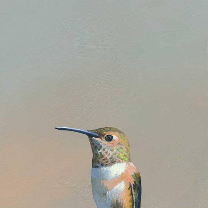 Wall Art - Hummingbird on 6in x 6in Wood Panel by The Mincing Mockingbird