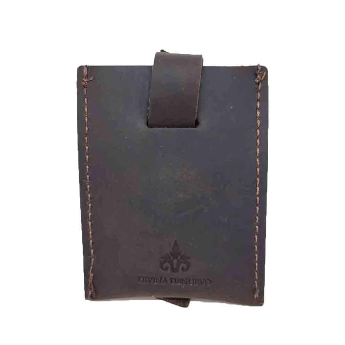 Wallet - Chocolate - Key Pop-Up Leather Wallet by Divina Denuevo