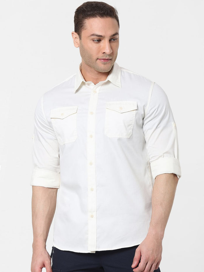 White Full Sleeves Shirt