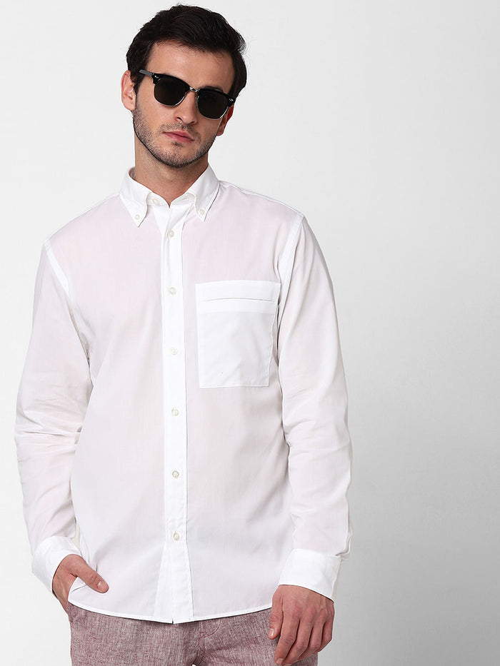 White Full Sleeves Shirt