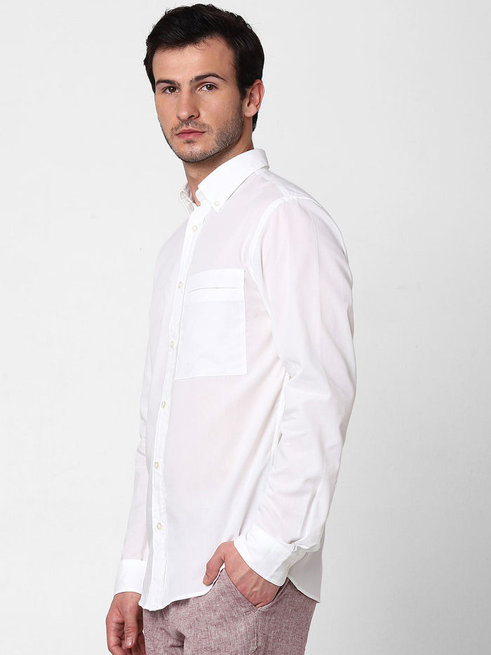 White Full Sleeves Shirt