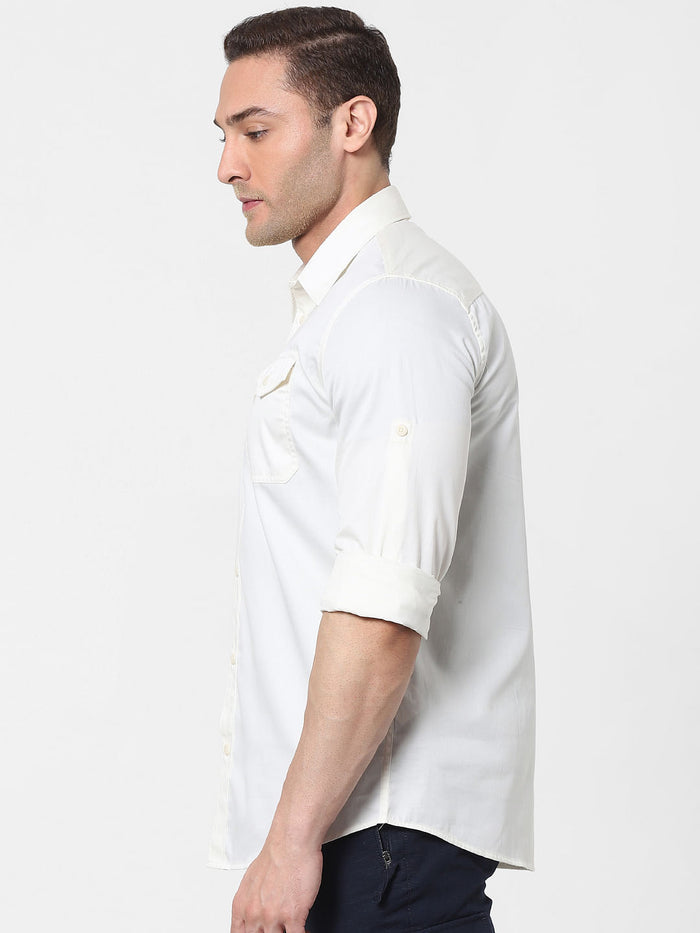 White Full Sleeves Shirt