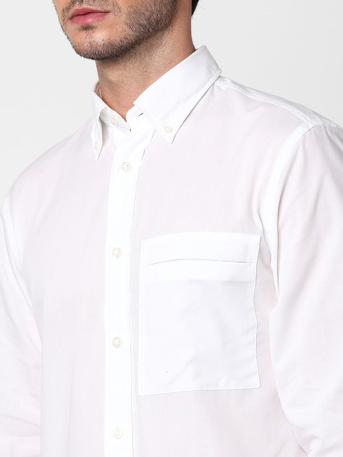 White Full Sleeves Shirt