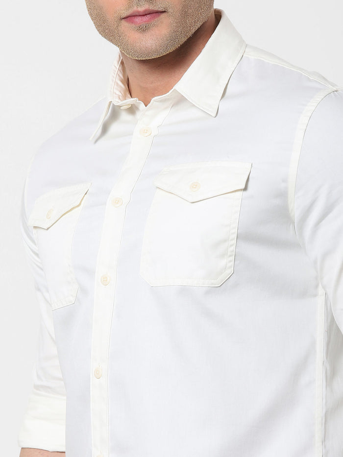 White Full Sleeves Shirt