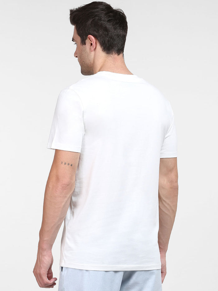 White Graphic Print Crew Neck T-Shirt