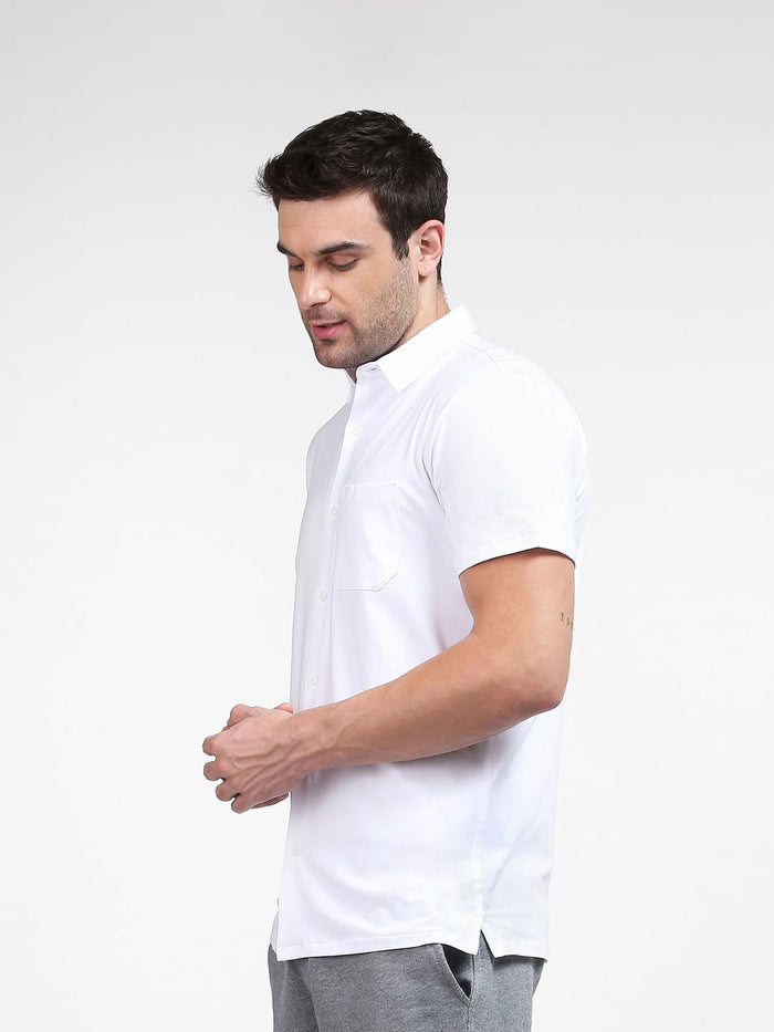 White Half Sleeves Shirt