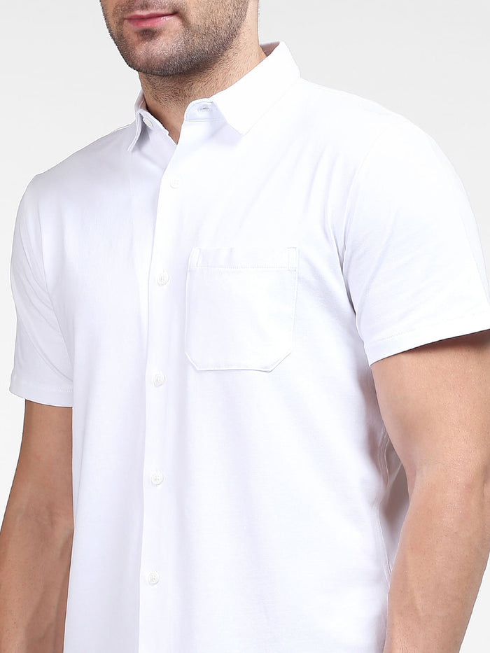 White Half Sleeves Shirt