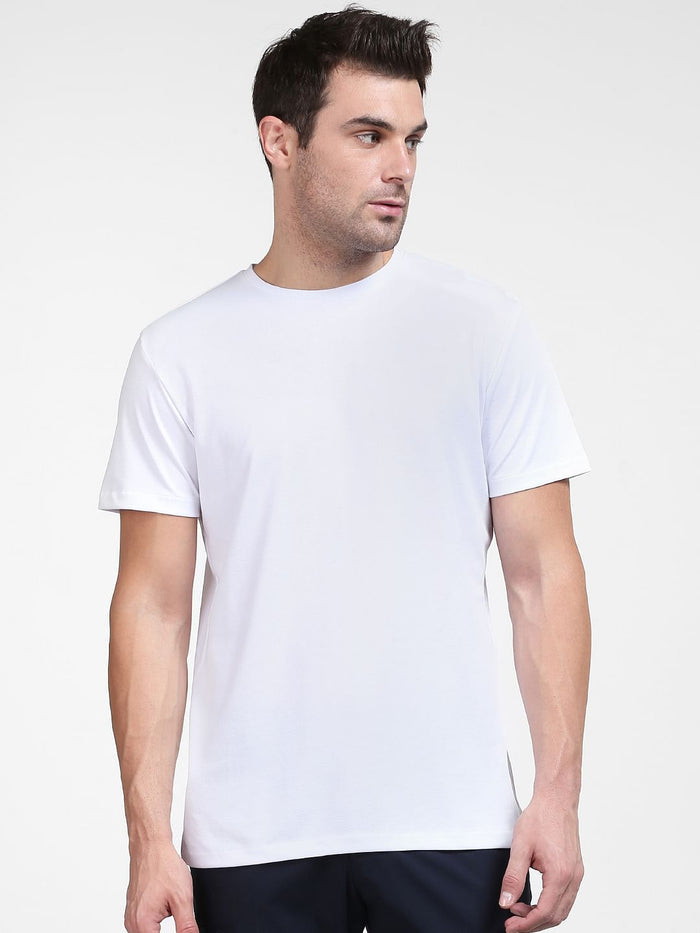 White Organic Cotton Crew Neck T-Shirt