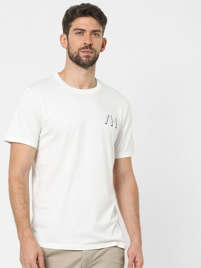 White Organic Cotton Crew Neck T-Shirt